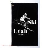 Utah Skiing Park City Golf Towel thumb 0