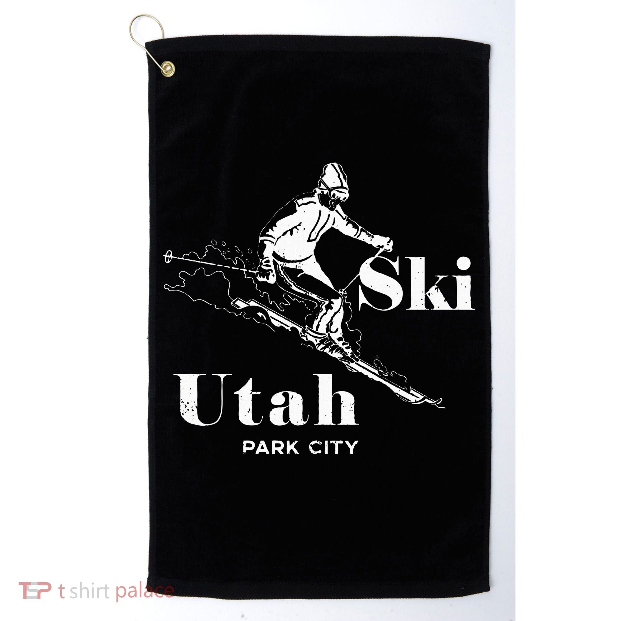 Utah Skiing Park City Golf Towel