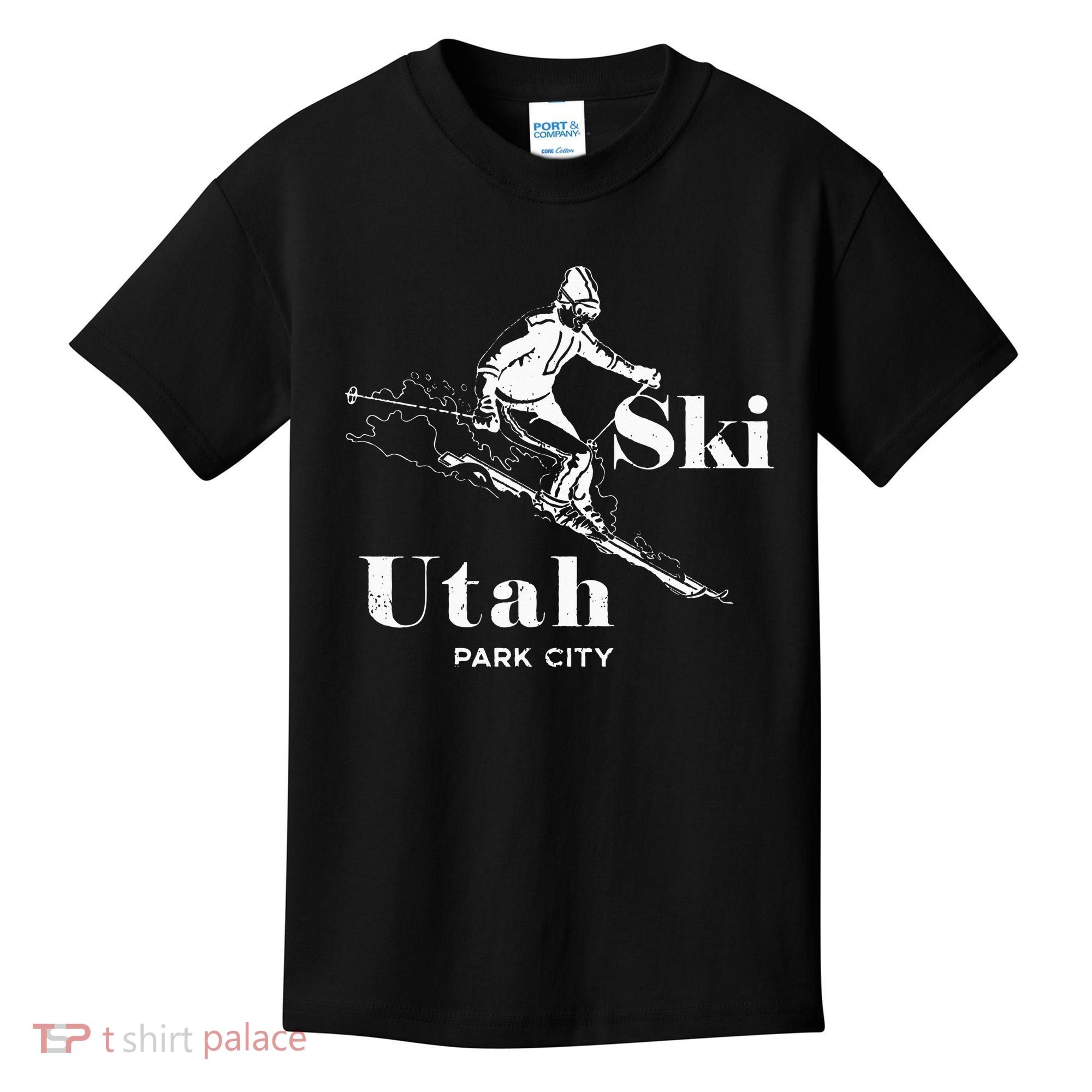 Utah Skiing Park City Kids T-Shirt