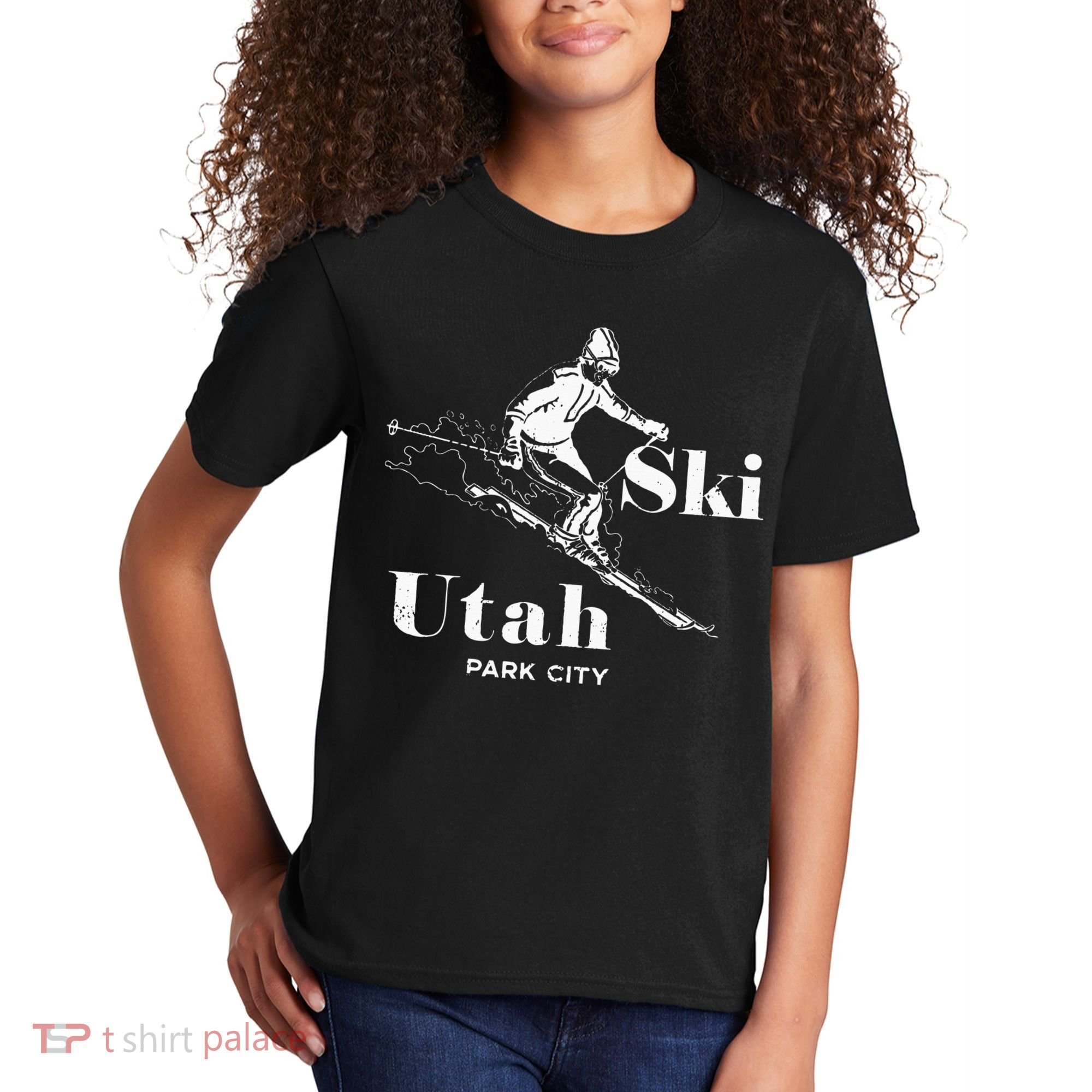 Utah Skiing Park City Kids T-Shirt