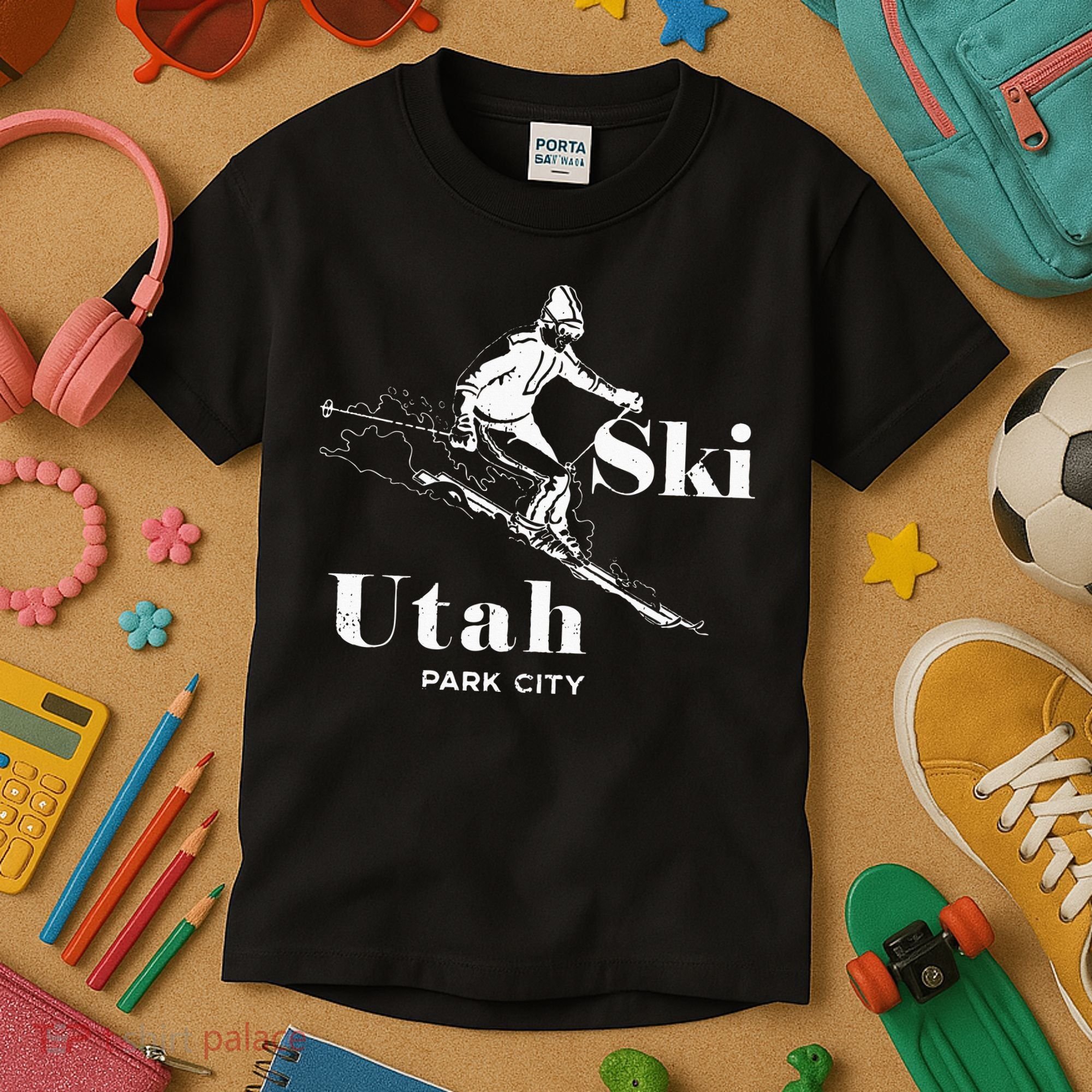 Utah Skiing Park City Kids T-Shirt