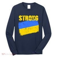 Ukrainian Strong Pride Ukraine Flag Support Free Ukrainians Long Sleeve Shirt thumb 0
