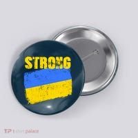 Ukrainian Strong Pride Ukraine Flag Support Free Ukrainians Button thumb 0