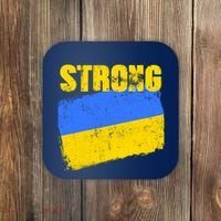 Ukrainian Strong Pride Ukraine Flag Support Free Ukrainians Coaster thumb 0