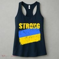 Ukrainian Strong Pride Ukraine Flag Support Free Ukrainians Women's Tank Top thumb 3