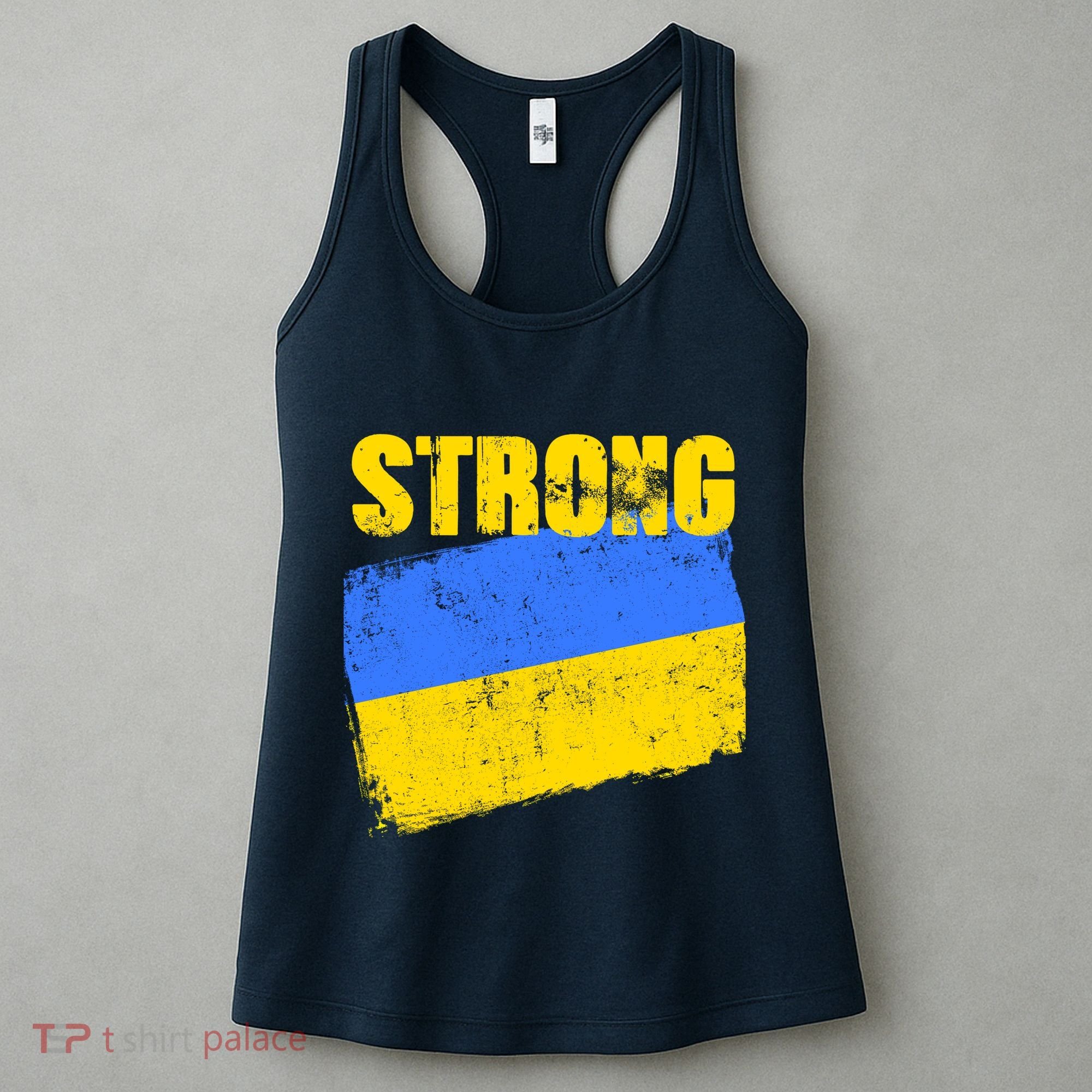 Ukrainian Strong Pride Ukraine Flag Support Free Ukrainians Women's Tank Top