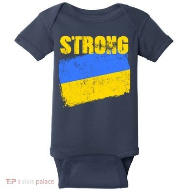 Ukrainian Strong Pride Ukraine Flag Support Free Ukrainians Baby Bodysuit
