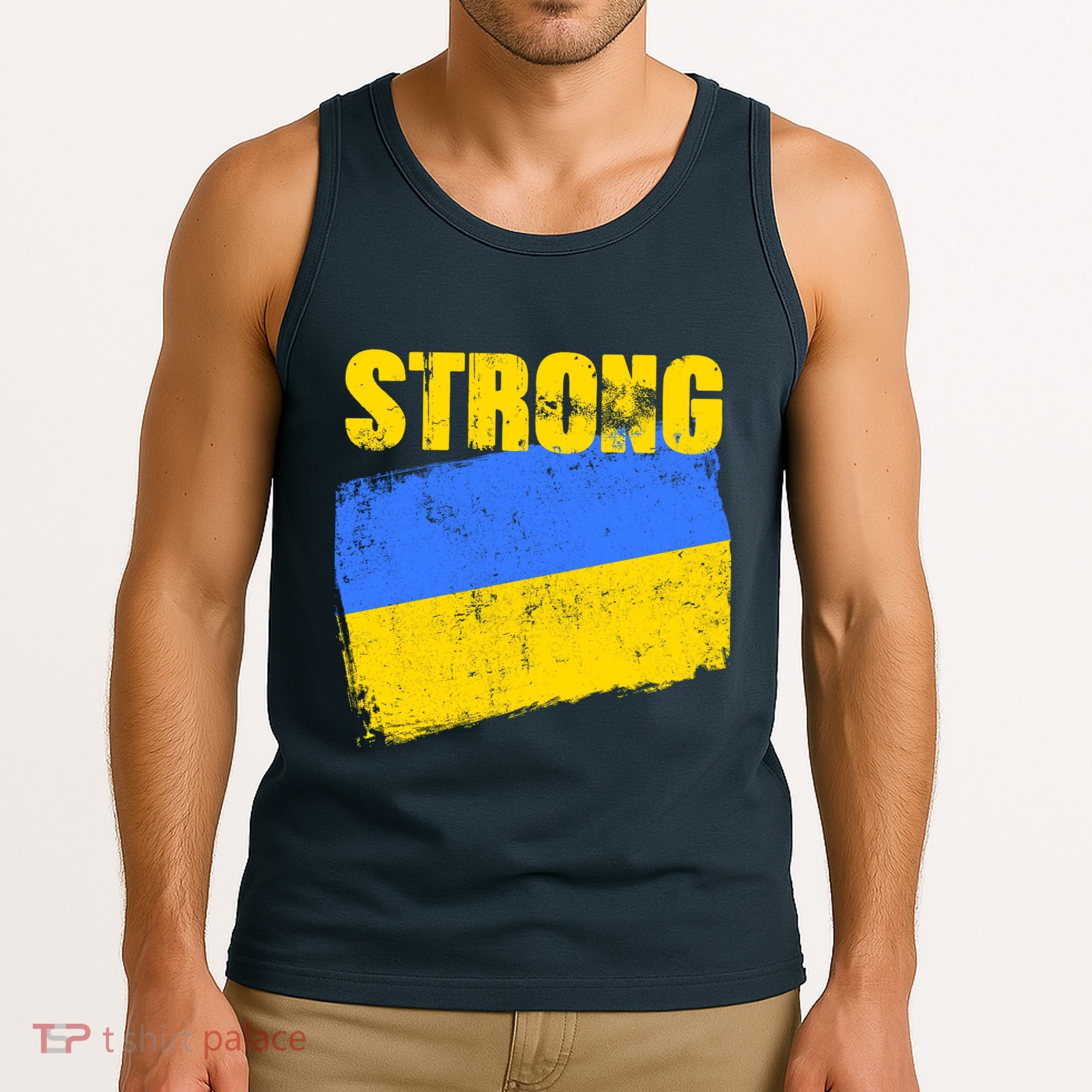 Ukrainian Strong Pride Ukraine Flag Support Free Ukrainians Tank Top