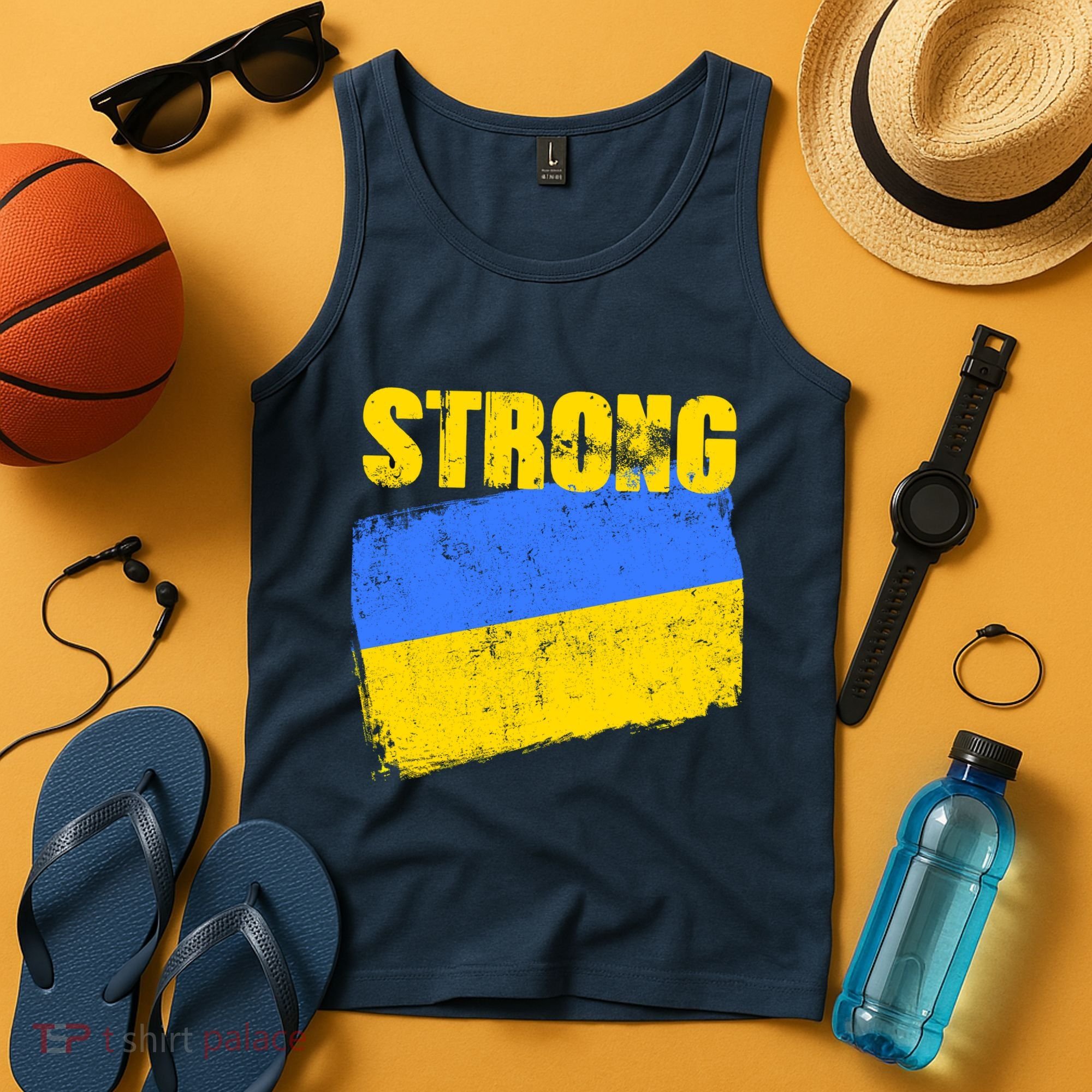Ukrainian Strong Pride Ukraine Flag Support Free Ukrainians Tank Top