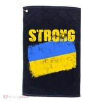 Ukrainian Strong Pride Ukraine Flag Support Free Ukrainians Golf Towel thumb 0