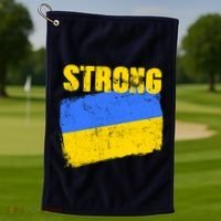 Ukrainian Strong Pride Ukraine Flag Support Free Ukrainians Golf Towel thumb 1