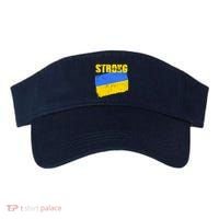Ukrainian Strong Pride Ukraine Flag Support Free Ukrainians Visor thumb 0