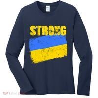 Ukrainian Strong Pride Ukraine Flag Support Free Ukrainians Women's Long Sleeve Shirt thumb 0