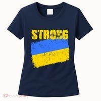Ukrainian Strong Pride Ukraine Flag Support Free Ukrainians Women's T-Shirt thumb 0