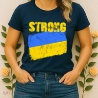 Ukrainian Strong Pride Ukraine Flag Support Free Ukrainians Women's T-Shirt thumb 2