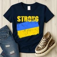 Ukrainian Strong Pride Ukraine Flag Support Free Ukrainians Women's T-Shirt thumb 3