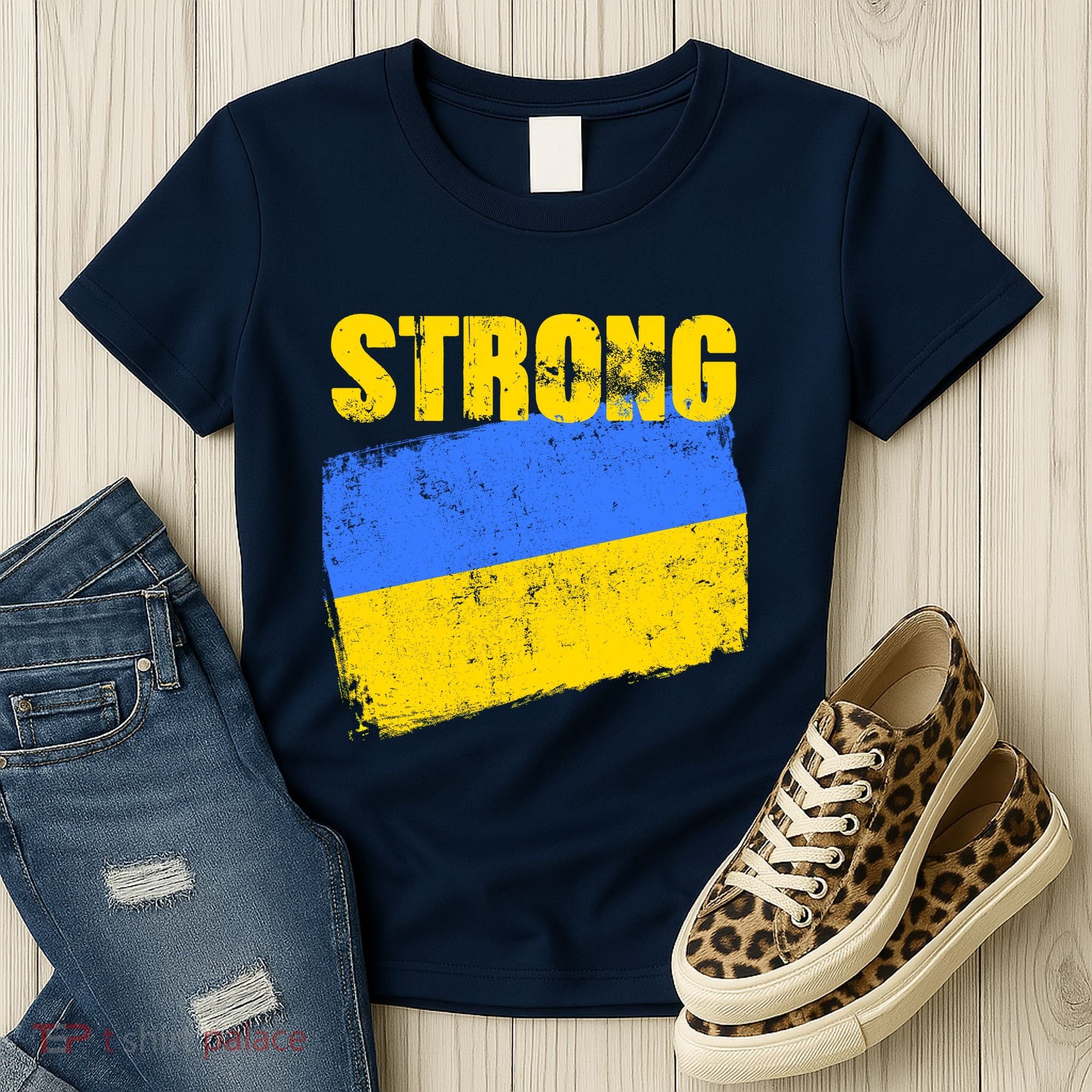 Ukrainian Strong Pride Ukraine Flag Support Free Ukrainians Women's T-Shirt