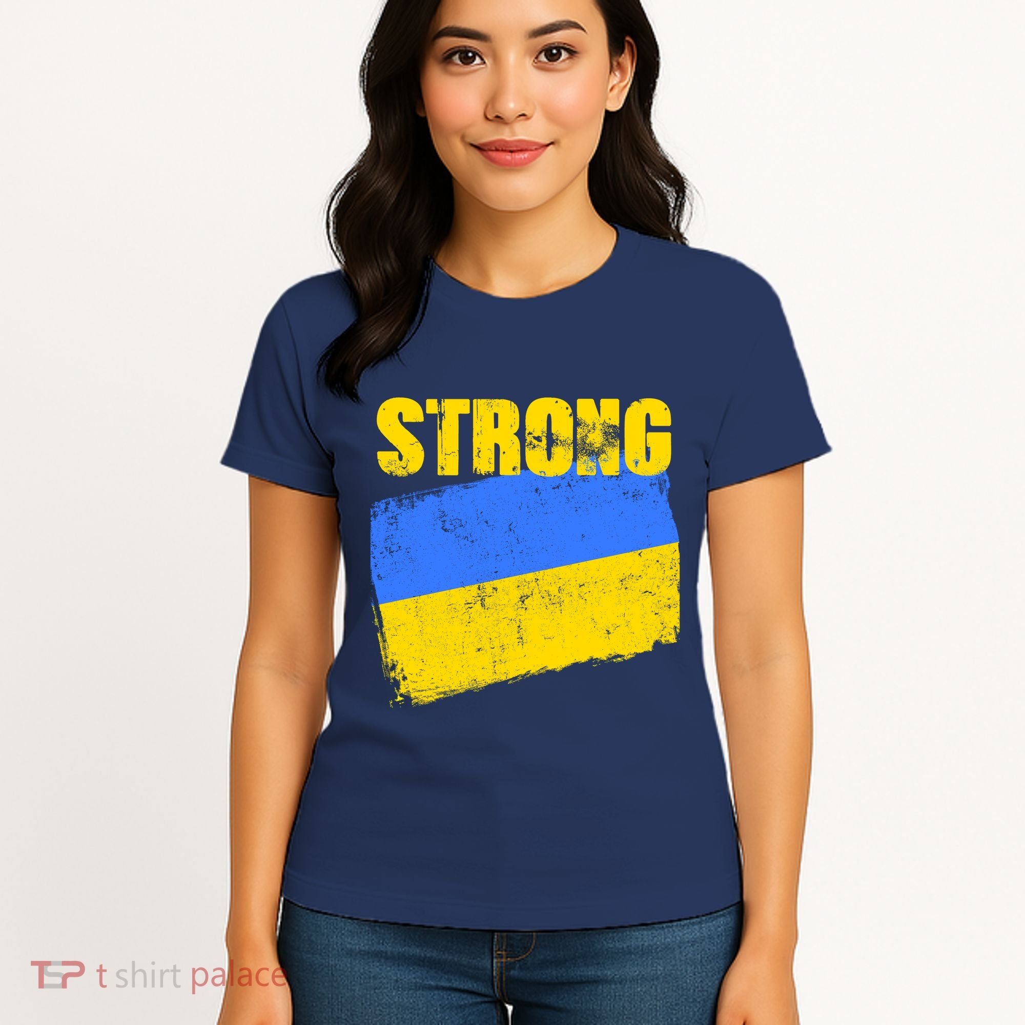 Ukrainian Strong Pride Ukraine Flag Support Free Ukrainians Women's T-Shirt
