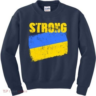 Ukrainian Strong Pride Ukraine Flag Support Free Ukrainians Kids Sweatshirt