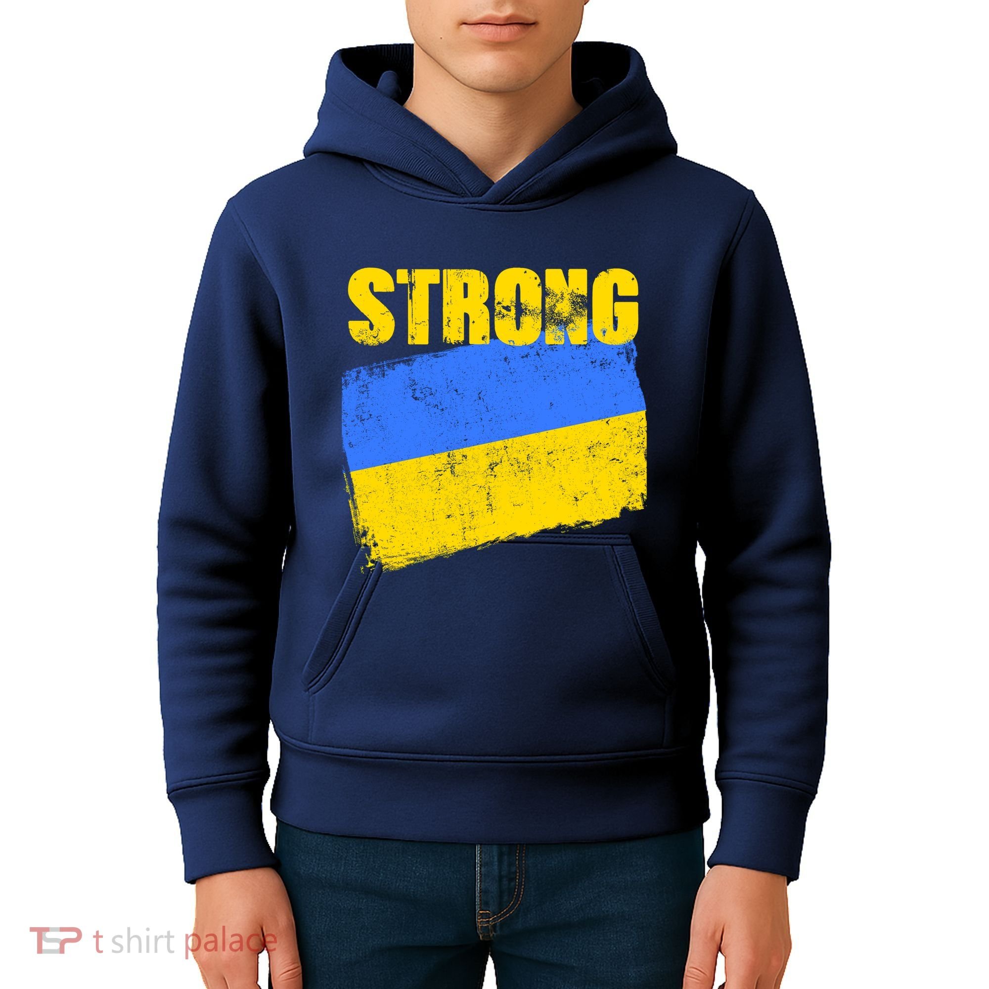 Ukrainian Strong Pride Ukraine Flag Support Free Ukrainians Kids Hoodie