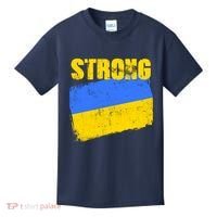 Ukrainian Strong Pride Ukraine Flag Support Free Ukrainians Kids T-Shirt thumb 0