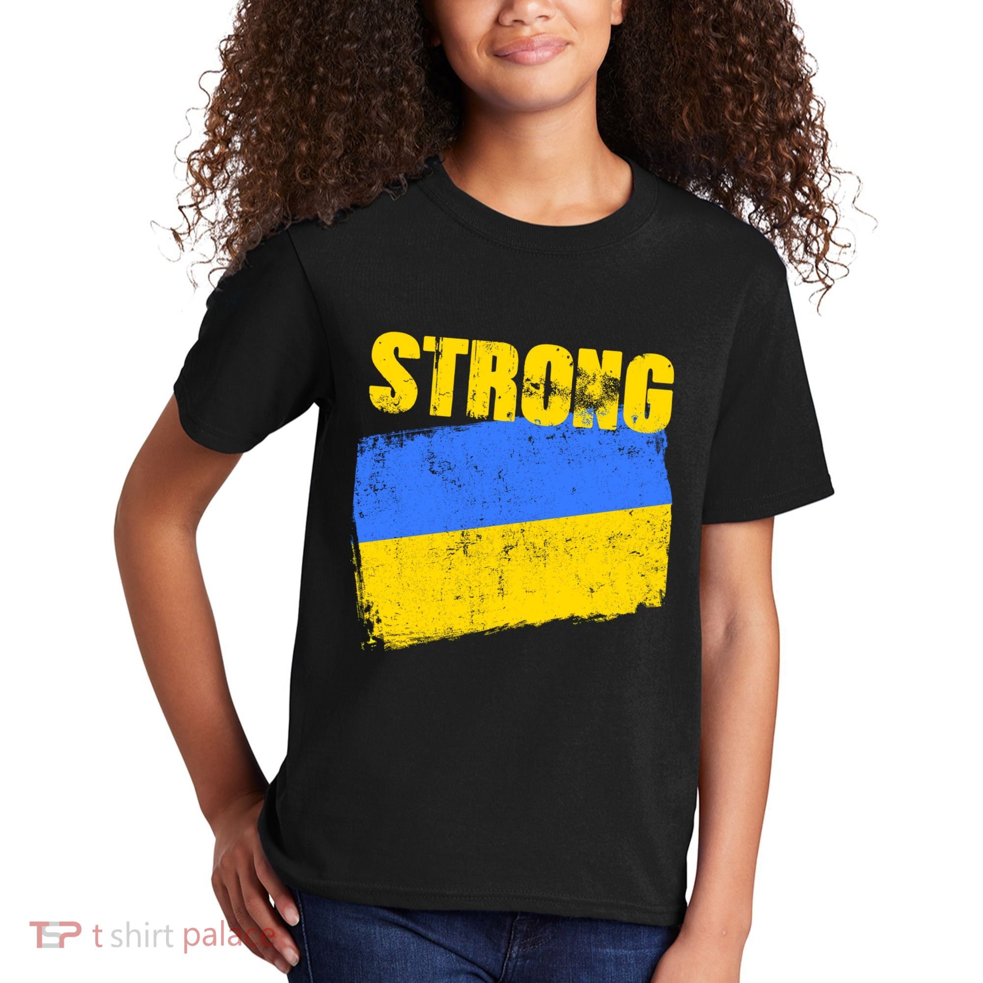 Ukrainian Strong Pride Ukraine Flag Support Free Ukrainians Kids T-Shirt