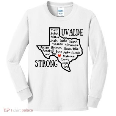 Uvalde Strong Remember The Victims Kids Long Sleeve Shirt
