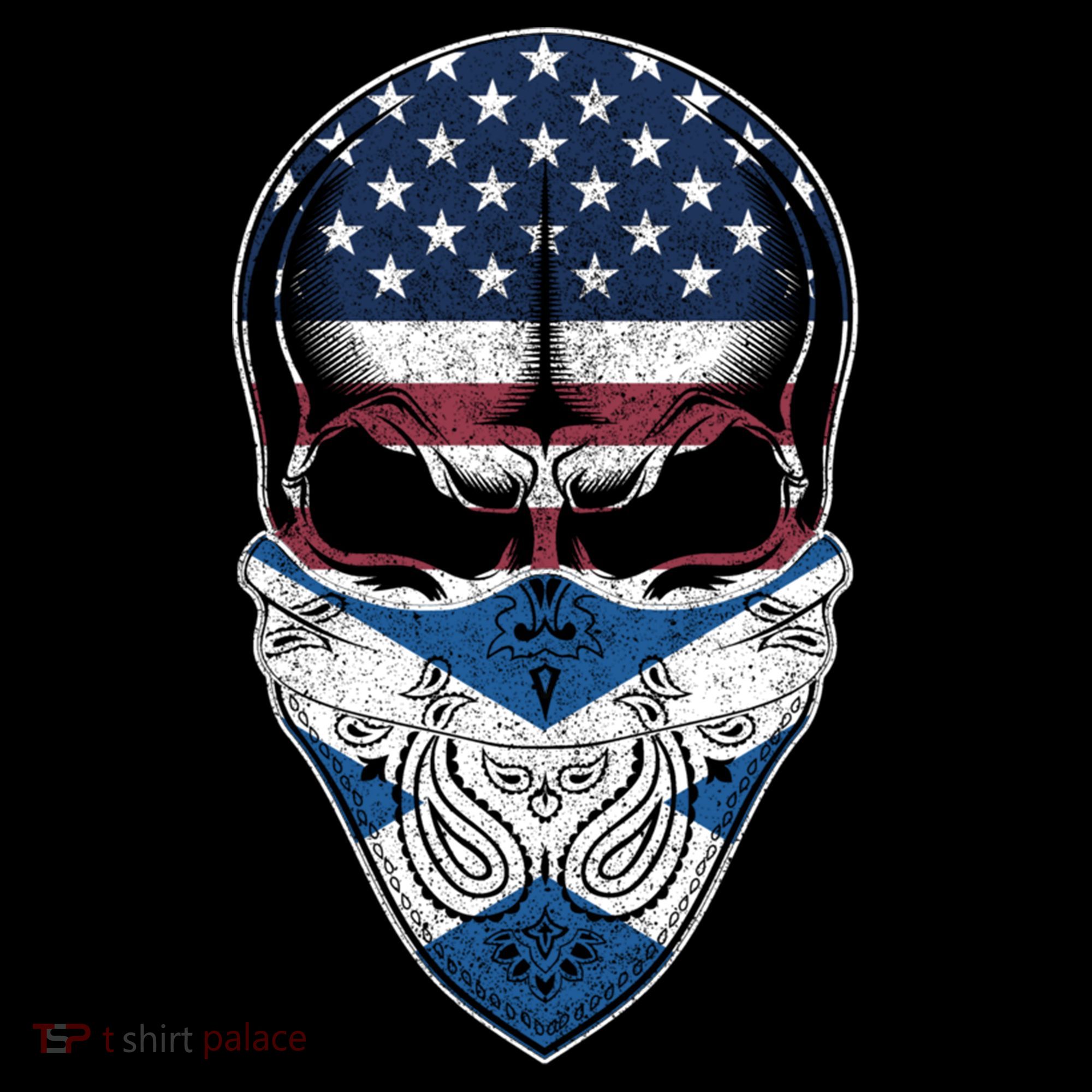 Usa Scotland Roots Gift Scottish American Flag Skull Cool Gift Coffee Mug