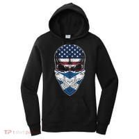 Usa Scotland Roots Gift Scottish American Flag Skull Cool Gift Women's Hoodie thumb 0