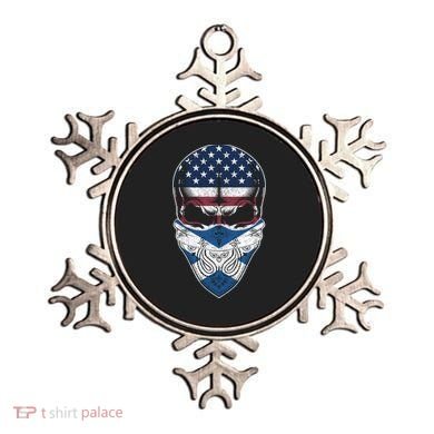 Usa Scotland Roots Gift Scottish American Flag Skull Cool Gift Ornament