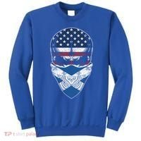 Usa Scotland Roots Gift Scottish American Flag Skull Cool Gift Sweatshirt thumb 0