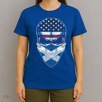 Usa Scotland Roots Gift Scottish American Flag Skull Cool Gift T-Shirt thumb 4
