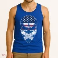 Usa Scotland Roots Gift Scottish American Flag Skull Cool Gift Tank Top thumb 3