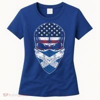 Usa Scotland Roots Gift Scottish American Flag Skull Cool Gift Women's T-Shirt thumb 0
