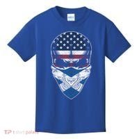 Usa Scotland Roots Gift Scottish American Flag Skull Cool Gift Kids T-Shirt thumb 0