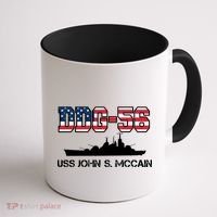 USS John McCain DDG-56 USA Flag Coffee Mug thumb 1