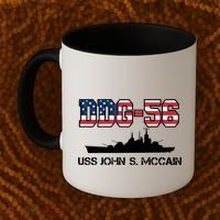 USS John McCain DDG-56 USA Flag Coffee Mug thumb 2