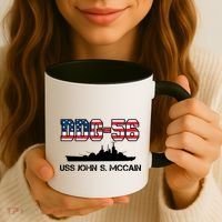 USS John McCain DDG-56 USA Flag Coffee Mug thumb 3