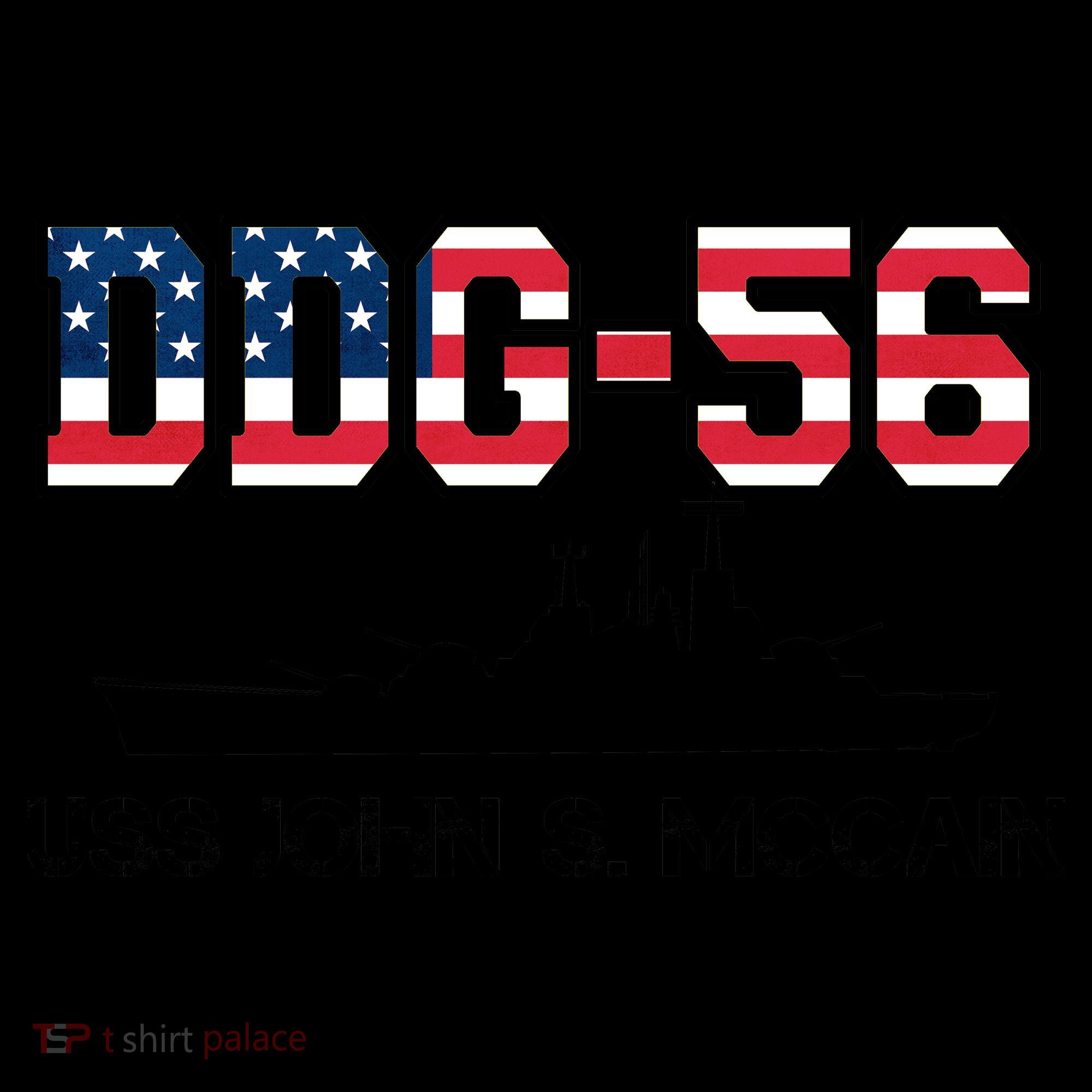 USS John McCain DDG-56 USA Flag Coffee Mug