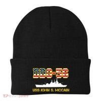 USS John McCain DDG-56 USA Flag Beanie thumb 0