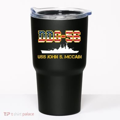 USS John McCain DDG-56 USA Flag Tumbler