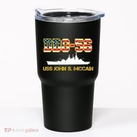 USS John McCain DDG-56 USA Flag Tumbler thumb 0