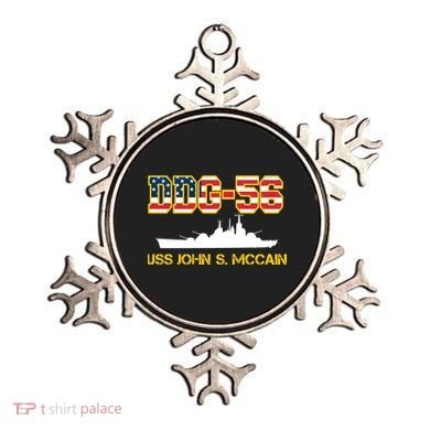 USS John McCain DDG-56 USA Flag Ornament