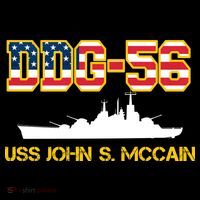 USS John McCain DDG-56 USA Flag Ornament thumb 1