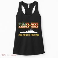 USS John McCain DDG-56 USA Flag Women's Tank Top thumb 0