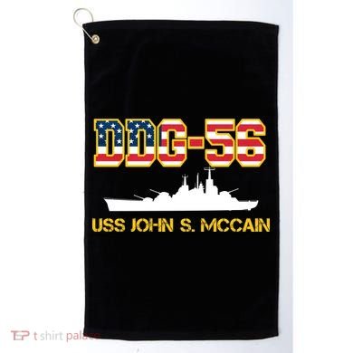 USS John McCain DDG-56 USA Flag Golf Towel