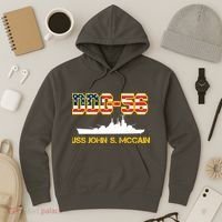 USS John McCain DDG-56 USA Flag Hoodie thumb 3