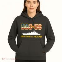 USS John McCain DDG-56 USA Flag Hoodie thumb 5