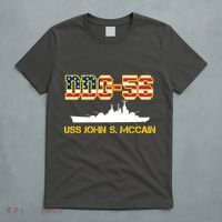 USS John McCain DDG-56 USA Flag T-Shirt thumb 5