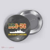 USS John McCain DDG-56 USA Flag Button thumb 0